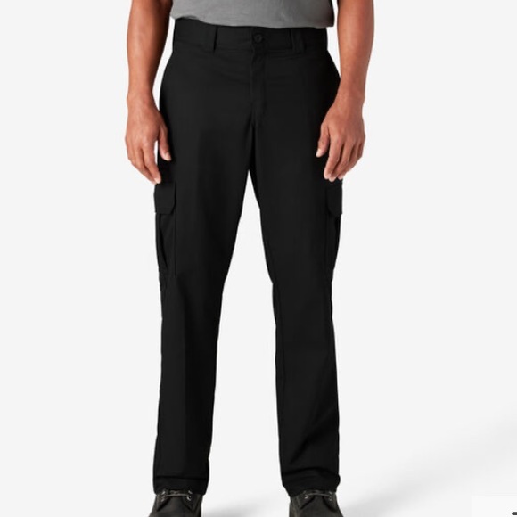 Dickies Pantaloni Cargo Flex Regular Fit Uomo - Grigio Ghiaia, W38/L34, Tessuto Antimacchia E Antipiega Per Lavoro E Tempo Libero